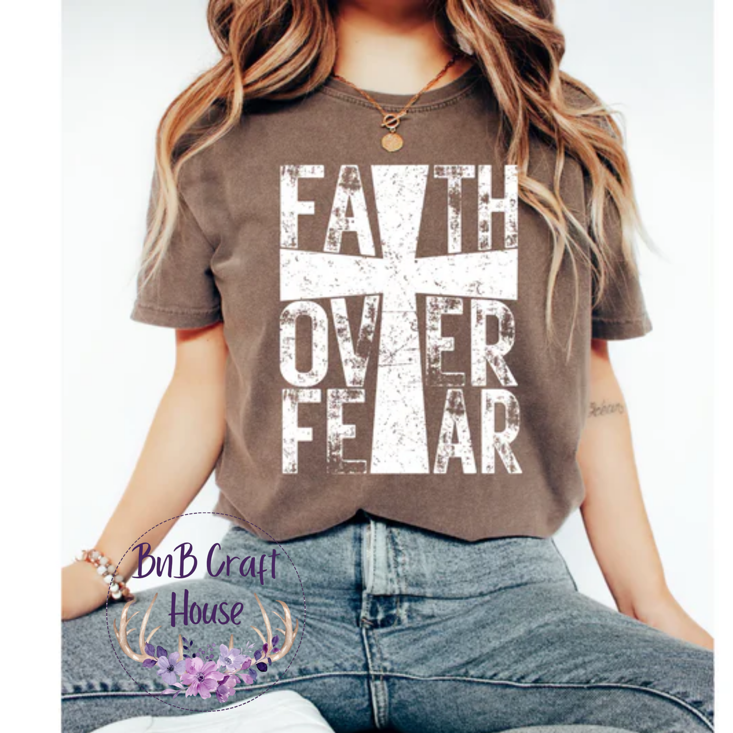 Faith Over Fear Cross