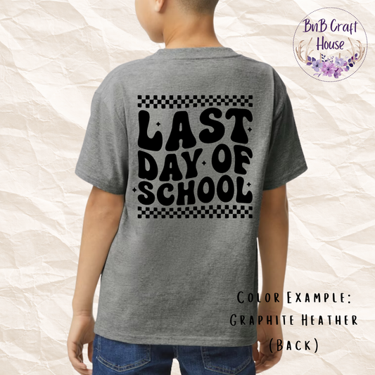 Checkered Last Day of School | Youth | Graphite Heather