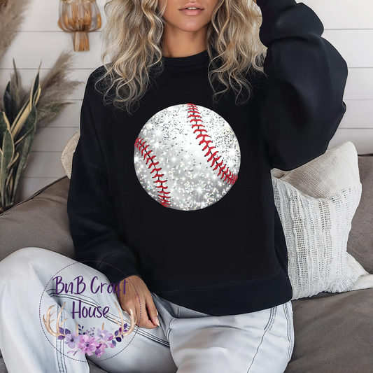 Baseball Sparkly Ball | Sweatshirt