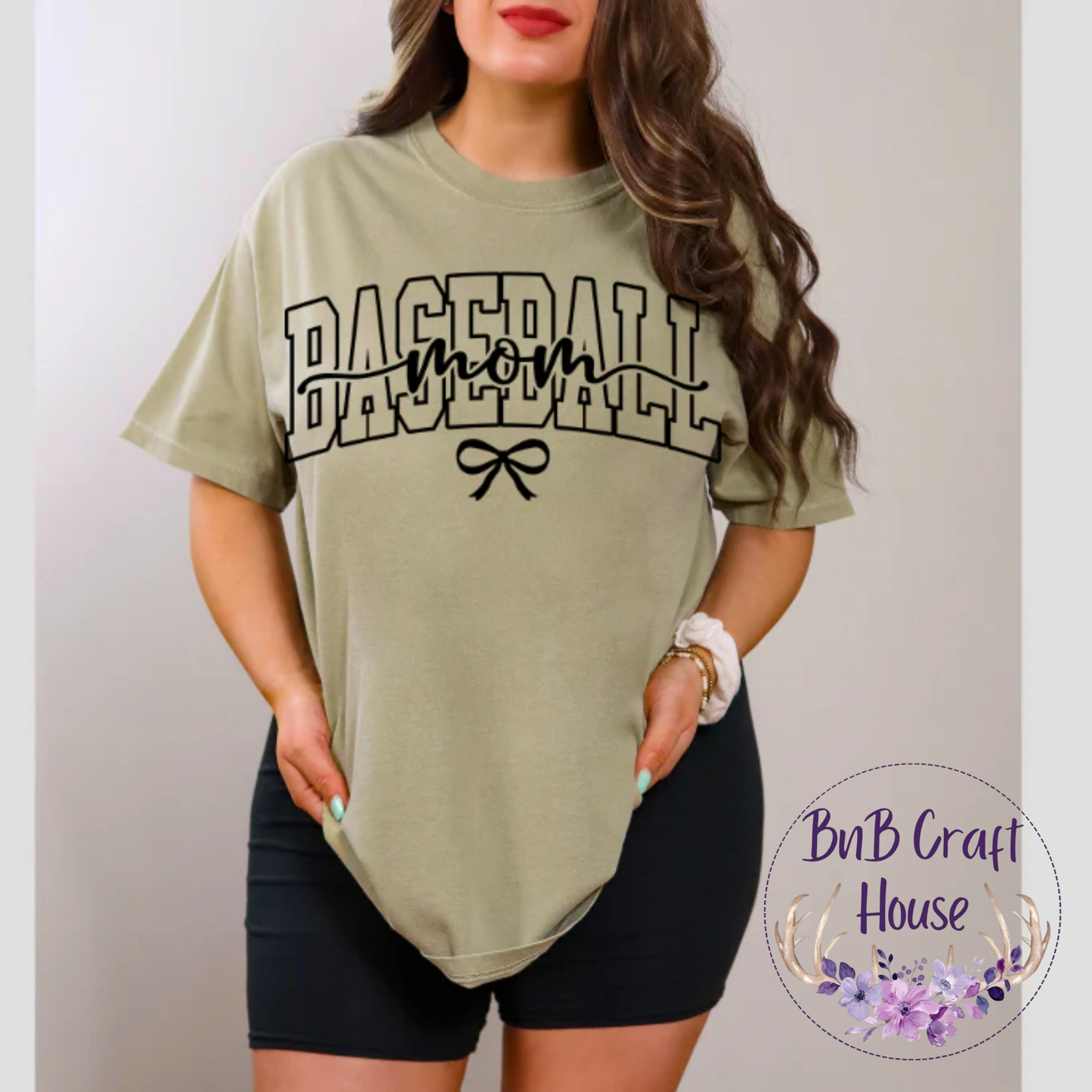 Baseball Mom Bow