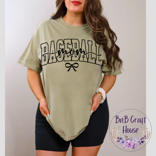 Baseball Mom Bow