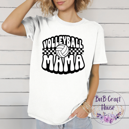 Volleyball Mama Checkered