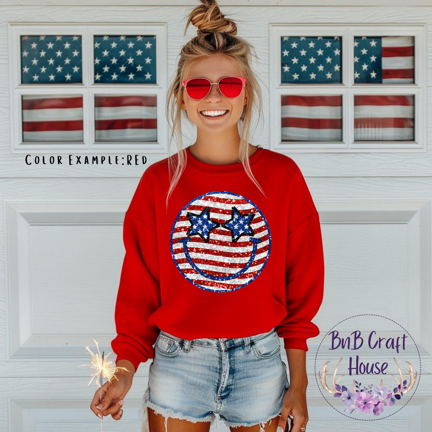Patriotic Smiley Stripes