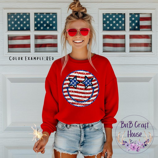 Patriotic Smiley Stripes