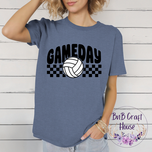 Volleyball Gameday Checkered
