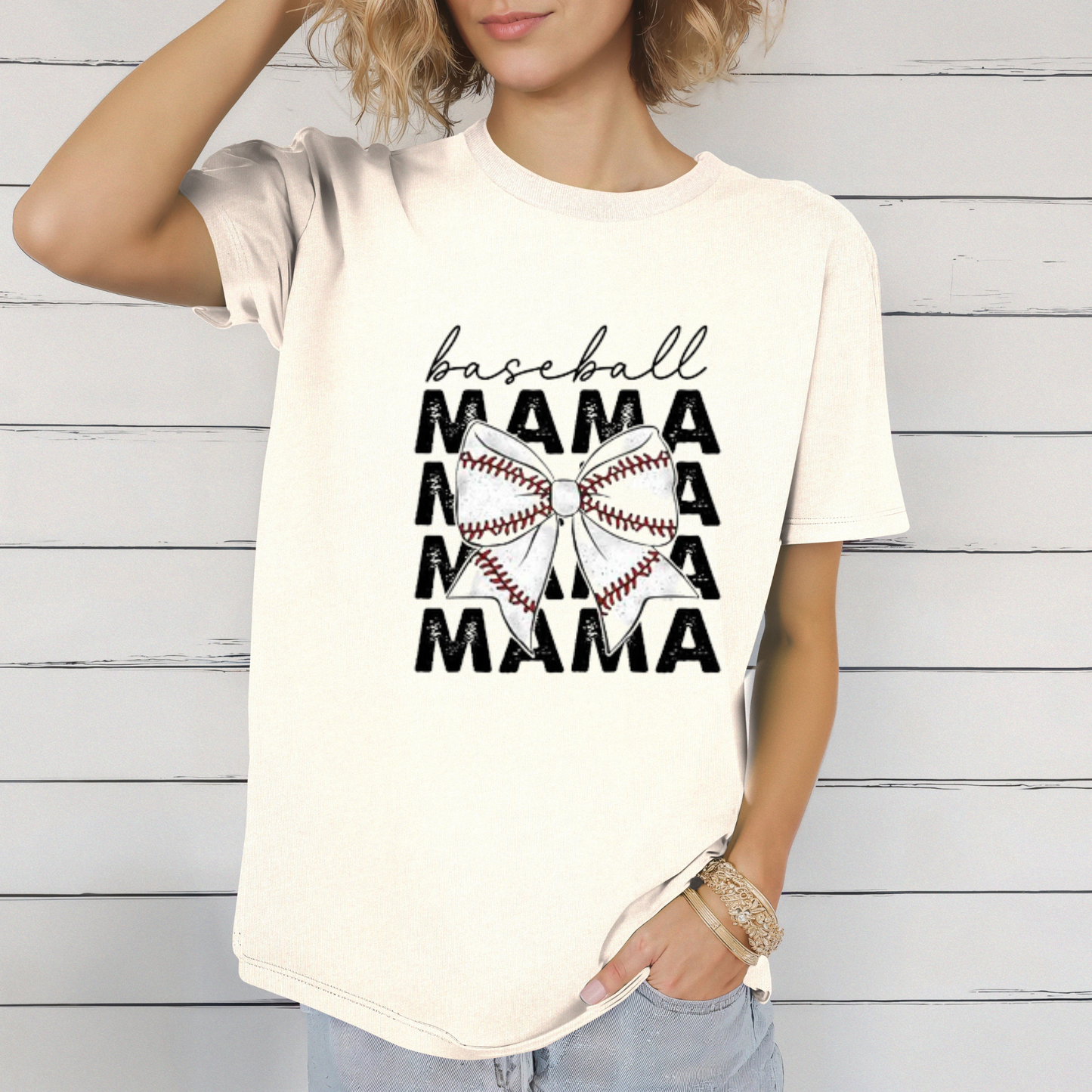 Baseball Mama Bow