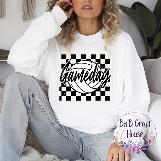 Checkered Volleyball Gameday