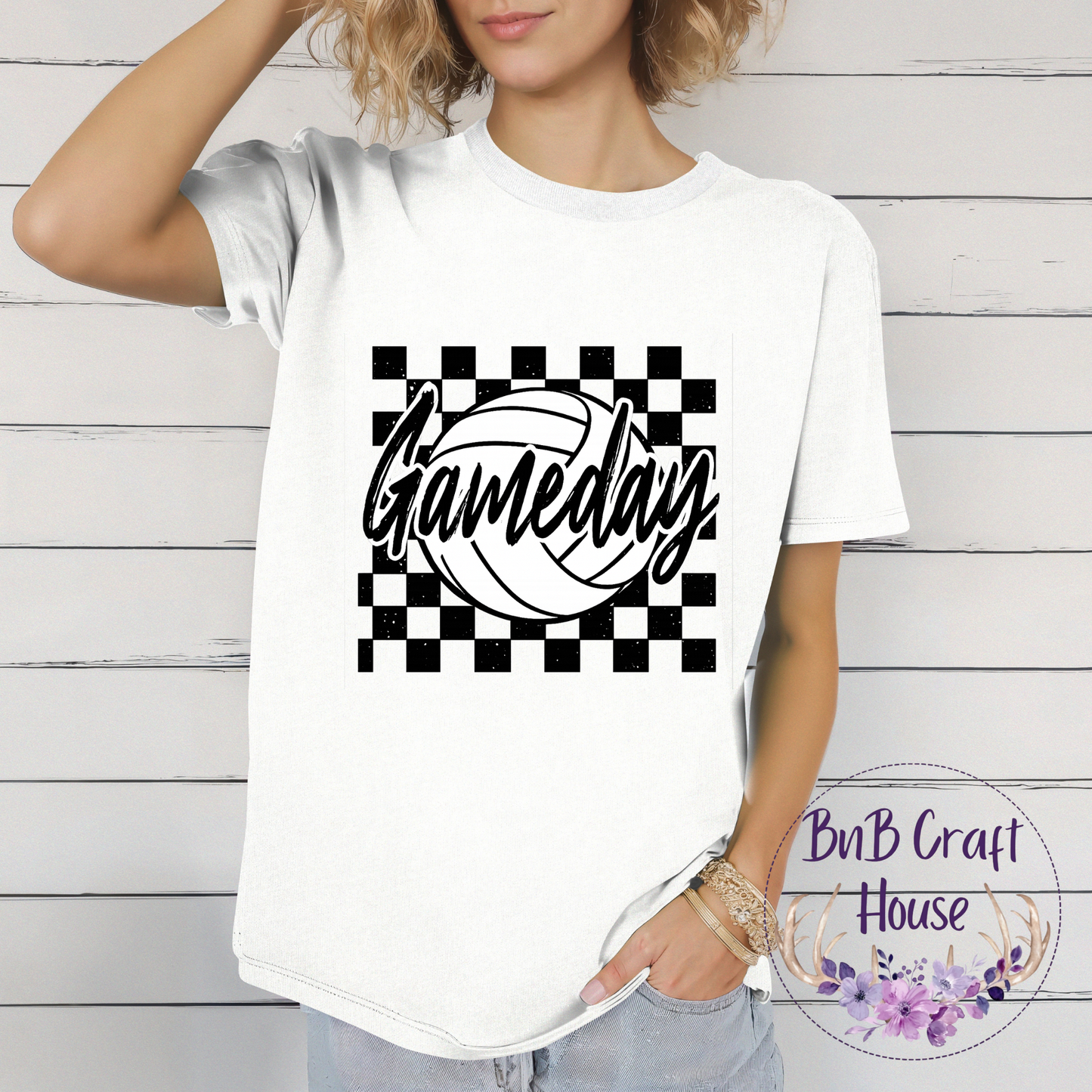 Checkered Volleyball Gameday