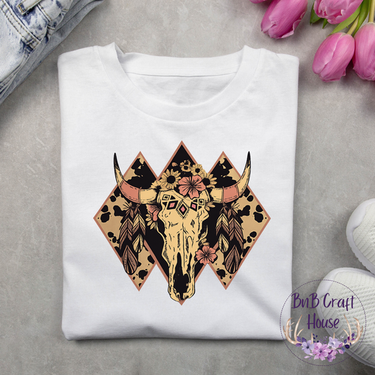 Boho Bull Skull (Youth)