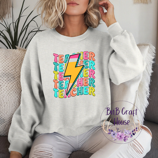 Teacher Lightning Bolt | Sweatshirt