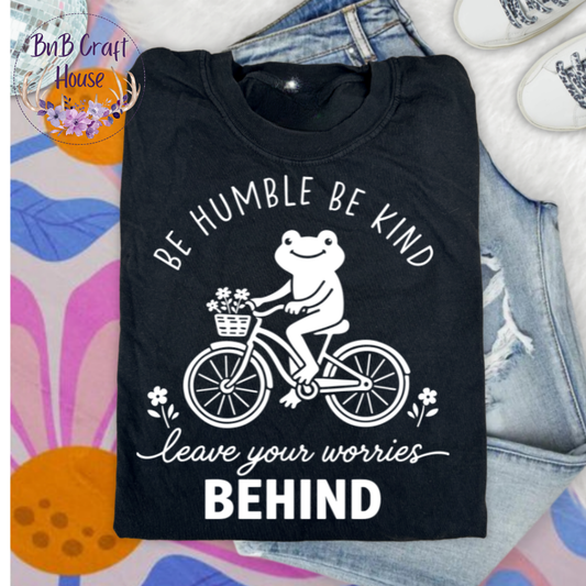 Be Humble Be Kind – Frog on a Bike