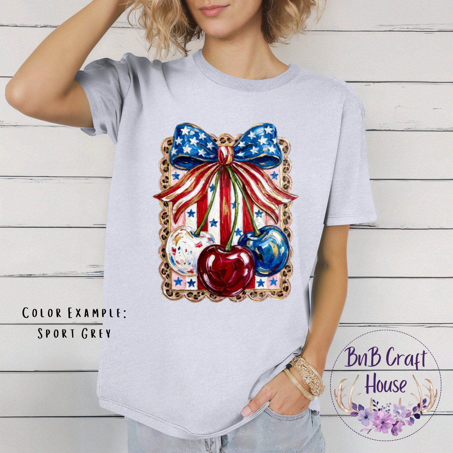 Patriotic Cherry Bow