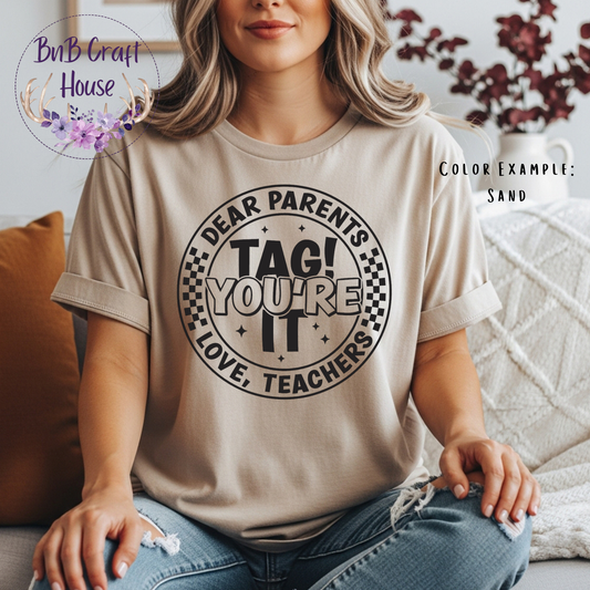 Dear Parents, Tag! You’re It (Sand)