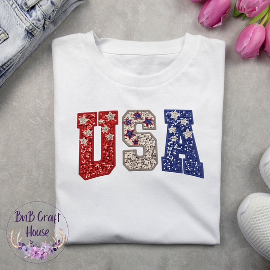 USA Glitter Patch (Youth)