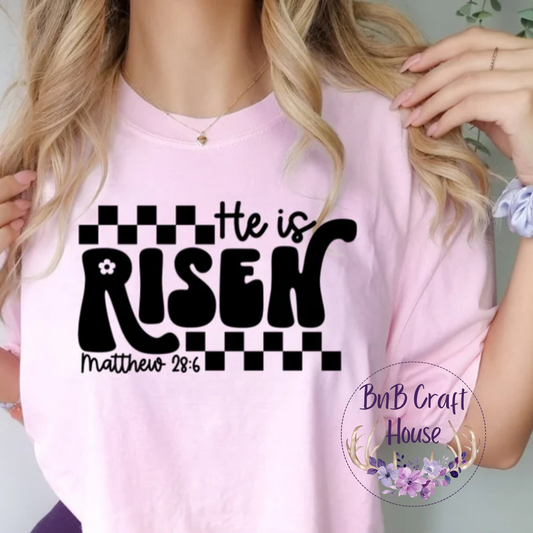 He Is Risen Checkered | T-shirt