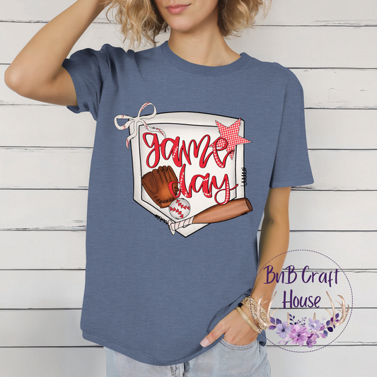 Baseball Game Day Home Plate | T-shirt