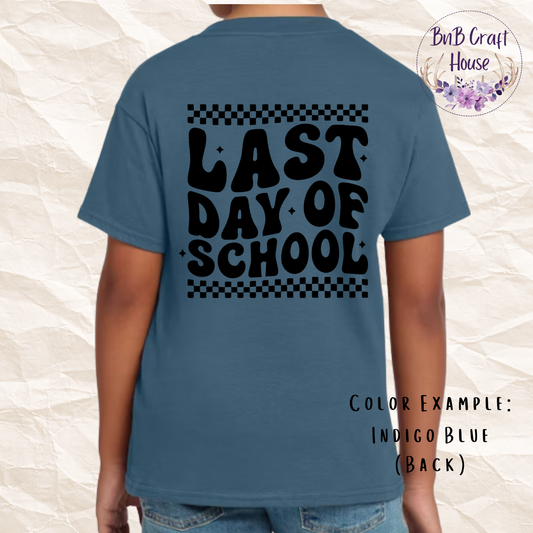 Checkered Last Day of School | Youth | Indigo Blue
