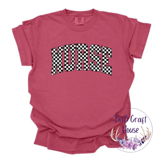 Nurse Checkered | T-shirt