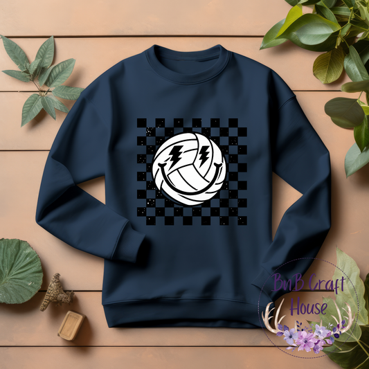 Checkered Lightning Volleyball